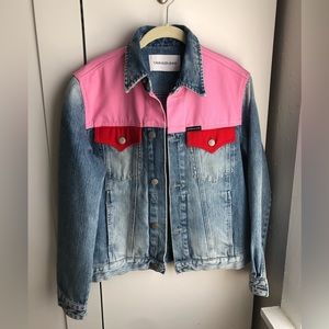 Calvin Klein Pink & Red Jean Jacket